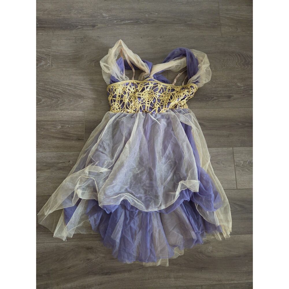 Purple and Gold Adult Ballet Costume XL
